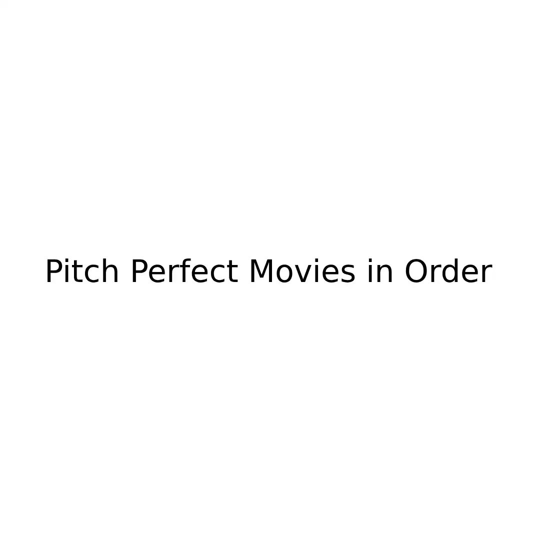 Pitch Perfect Movies in Order